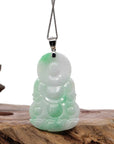 Baikalla Jewelry Jade Guanyin Pendant Necklace Pendant Only Copy of Baikalla 14k "Goddess of Compassion" Genuine Burmese Jadeite Jade Guanyin Necklace
