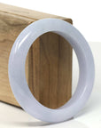 Baikalla Icy Lavender Jadeite Jade Bangle Bracelet (55.5 mm)