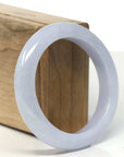 Baikalla Icy Lavender Jadeite Jade Bangle Bracelet (55.5 mm)