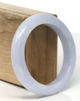 Baikalla Icy Lavender Jadeite Jade Bangle Bracelet (55.5 mm)
