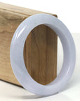 Baikalla Icy Lavender Jadeite Jade Bangle Bracelet (55.5 mm)
