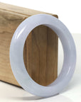 Baikalla Icy Lavender Jadeite Jade Bangle Bracelet (55.5 mm)