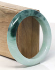 Baikalla Blue Flower Jadeite Jade Bangle Bracelet (56.3mm)