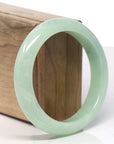 Baikalla Icy Light Green Jadeite Jade Bangle Bracelet (57.8 mm)