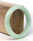 Baikalla Icy Light Green Jadeite Jade Bangle Bracelet (57.8 mm)