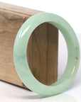 Baikalla Icy Light Green Jadeite Jade Bangle Bracelet (57.8 mm)