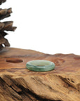 Baikalla Icy Green & Blue-Green Burmese Jadeite Jade Traditional Ring