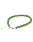 Baikalla Jewelry jade beads bracelet Copy of Copy of 24K Pure Yellow Gold Money Bead With Genuine Green Jade Round Beads Bracelet Bangle ( 8 mm )