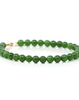 Baikalla Jewelry jade beads bracelet Copy of 24K Pure Yellow Gold Money Bead With Genuine Green Jade Round Beads Bracelet Bangle ( 8 mm )