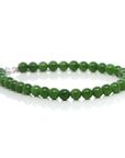 Baikalla Jewelry jade beads bracelet Baikalla Genuine Fine Green Nephrite Jade Round Beads Bracelet With 18K White Gold Jump Ring ( 6mm )