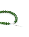 Baikalla Jewelry jade beads bracelet Baikalla Genuine Fine Green Nephrite Jade Round Beads Bracelet With 18K White Gold Jump Ring ( 6mm )