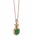 Baikalla Jewelry genuine jadeite pendant Copy of Baikalla™ "Stallion" 18k Rose Gold Genuine Burmese Imperial Jadeite Stallion Necklace, real jadeite Jade Horse Pendant Necklace