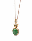 Baikalla Jewelry genuine jadeite pendant Copy of Baikalla™ "Stallion" 18k Rose Gold Genuine Burmese Imperial Jadeite Stallion Necklace, real jadeite Jade Horse Pendant Necklace