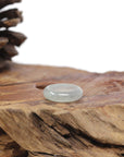 Baikalla Natural Icy Black Wuji Freckles Jadeite Jade Traditional Ring