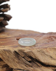 Baikalla Natural Icy Black Wuji Freckles Jadeite Jade Traditional Ring