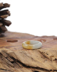 Baikalla Natural Icy Orange Jadeite Jade Traditional Ring