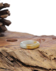 Baikalla Natural Icy Orange Jadeite Jade Traditional Ring