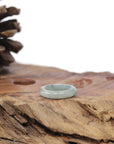 Baikalla Natural Icy Blue-Green Flower & Yellow Jadeite Jade Traditional Ring