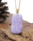 Baikalla Natural Vixen Lavender Jadeite Jade "Cherry Blossom" Pendant W/ 14ky Gold Bail