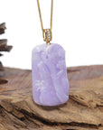 Baikalla Natural Vixen Lavender Jadeite Jade "Cherry Blossom" Pendant W/ 14ky Gold Bail