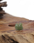Baikalla Natural Green Jadeite Jade Chubby Horse Pendant
