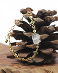 Baikalla 18k Yellow Gold & Natural Icy Jadeite Jade PiXiu Bracelet W/ Imperial Green Jade & Natural Diamonds