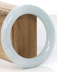 Baikalla Jewelry Jadeite Jade Bangle Bracelet Natural Burmese Ice Jadeite Jade Round Bangle Bracelet (57 mm)