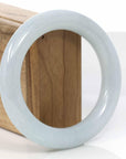 Baikalla Jewelry Jadeite Jade Bangle Bracelet Natural Burmese Ice Jadeite Jade Round Bangle Bracelet (57 mm)