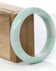 Baikalla Jewelry Jadeite Jade Bangle Bracelet Copy of Copy of Lavender- Green Natural Genuine Burmese Jadeite Jade Bangle ( 56.14 mm )