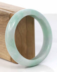 Baikalla Jewelry Jadeite Jade Bangle Bracelet Copy of Copy of Lavender- Green Natural Genuine Burmese Jadeite Jade Bangle ( 56.14 mm )