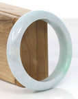 Baikalla Jewelry Jadeite Jade Bangle Bracelet Copy of Lavender- Green Natural Genuine Burmese Jadeite Jade Bangle ( 56.14 mm )