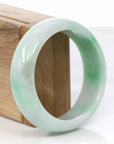 Baikalla Jewelry Jadeite Jade Bangle Bracelet Copy of Baikalla Classic Green Natural Jadeite Jade Wider Bangle Bracelet (57.8 mm)