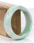 Baikalla Jewelry Jadeite Jade Bangle Bracelet Copy of Baikalla Classic Green Natural Jadeite Jade Wider Bangle Bracelet (57.8 mm)