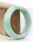 Baikalla Jewelry Jadeite Jade Bangle Bracelet Copy of Baikalla Classic Green Natural Jadeite Jade Wider Bangle Bracelet (57.8 mm)