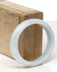 Baikalla Natural Light Blue-Green W/ Orange Sajin (Golden Dust) Jadeite Jade "Oval" Bangle Bracelet (56.2mm)