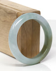 Baikalla Natural Blue-Green & Yellow-Green Patch Jadeite Jade "Half Round" Bangle Bracelet (53.1mm)