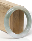 Baikalla Natural Multi-Color "Fu Lu Shou" Jadeite Jade "Half Round" Bangle Bracelet (57.1mm)