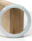 Baikalla Natural Light Lavender & Green Jadeite Jade "Half Round" Bangle Bracelet (61.8mm)