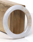 Baikalla Natural Light Lavender "SaJin" (Golden Dust) Jadeite Jade Bangle Bracelet (53.2 mm)
