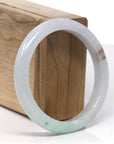 Baikalla Natural Green & Lavender SaJin Jadeite Jade Bangle Bracelet (57.8mm)