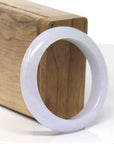 Baikalla Natural Smooth Light Lavender With Light Green Jadeite Jade Bangle Bracelet (51.2mm)