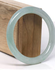 Baikalla High End Natural Icy Gentle Green Color Jadeite Jade Bangle Bracelet (57.6mm)