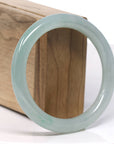 Baikalla High End Natural Icy Gentle Green Color Jadeite Jade Bangle Bracelet (57.6mm)