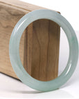 Baikalla High End Natural Icy Gentle Green Color Jadeite Jade Bangle Bracelet (57.6mm)