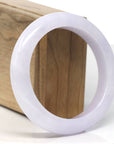 Baikalla Natural Light Lavender Jadeite Jade Bangle Bracelet (57.8mm)