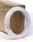 Baikalla Natural Light Lavender W/ SaJin Jadeite Jade Bangle Bracelet (52.9mm)