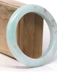 Baikalla Natural Light Green "SaJin" Gold Dust Jadeite Jade Bangle Bracelet (59mm)