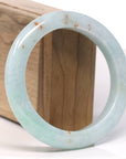 Baikalla Natural Light Green "SaJin" Gold Dust Jadeite Jade Bangle Bracelet (59mm)