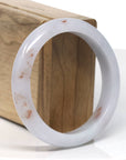 Baikalla Natural Light Lavender "SaJin" Gold Dust Jadeite Jade Bangle Bracelet (57.8 mm)
