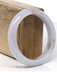 Baikalla Natural Light Lavender "SaJin" Gold Dust Jadeite Jade Bangle Bracelet (57.8 mm)